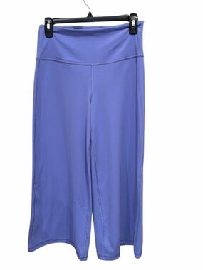 Athleta Elation Wide Crop Pant Medium Adonis Blue Powervita Yoga Lounge
